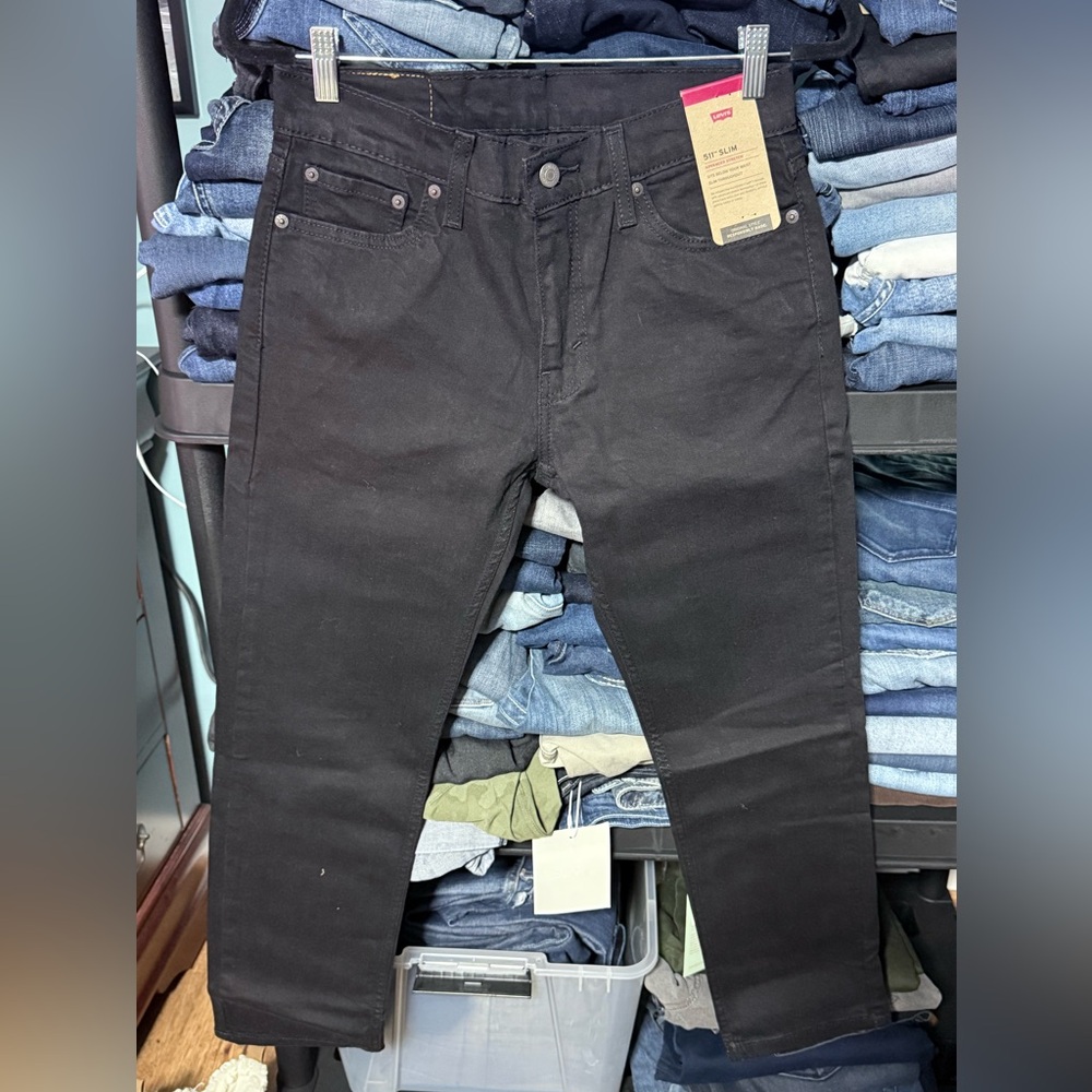 Levi's Men's 511 Slim Stretch Black Jeans, Size 40 NWT